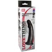 Чёрная насадка PLATINUM BENT 1 - LOVETOY (А-Полимер) - купить с доставкой в Ноябрьске