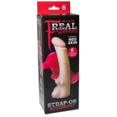 Телесная насадка REAL Standard с усиками на основании - 19 см. - LOVETOY (А-Полимер) - купить с доставкой в Ноябрьске
