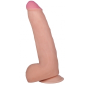 Фаллоимитатор с мошонкой на присоске F LINE - 22 см. - LOVETOY (А-Полимер)