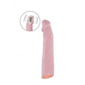 Телесная насадка с вибрацией Sex Expert - 18 см. - Sex Expert - в Ноябрьске купить с доставкой