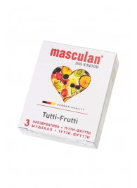 Жёлтые презервативы Masculan Ultra Tutti-Frutti с фруктовым ароматом - 3 шт. - Masculan - купить с доставкой в Ноябрьске