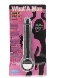 Чёрная насадка на пенис для анальной стимуляции WHATA MAN - 16 см. - Seven Creations - в Ноябрьске купить с доставкой