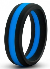 Черно-синее эрекционное кольцо Silicone Go Pro Cock Ring - Blush Novelties - в Ноябрьске купить с доставкой