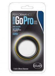 Черно-желтое силиконовое эрекционное кольцо Silicone Go Pro Cock Ring - Blush Novelties - в Ноябрьске купить с доставкой