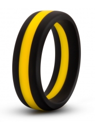 Черно-желтое силиконовое эрекционное кольцо Silicone Go Pro Cock Ring - Blush Novelties - в Ноябрьске купить с доставкой