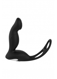 Черный вибромассажер простаты P-PLEASER W ERECTION ENHANCE - Dream Toys - в Ноябрьске купить с доставкой