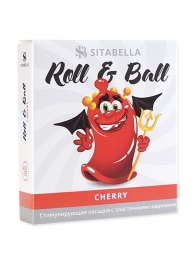 Стимулирующий презерватив-насадка Roll   Ball Cherry - Sitabella - купить с доставкой в Ноябрьске