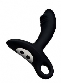 Черный силиконовый анальный вибромассажер Erokey - Erokay - в Ноябрьске купить с доставкой