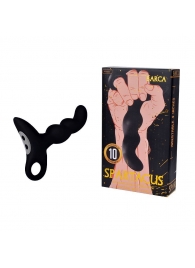 Черный силиконовый анальный вибромассажер-ёлочка Erokey - Erokay - в Ноябрьске купить с доставкой