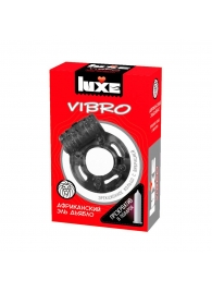 Чёрное эрекционное виброкольцо Luxe VIBRO  Африканский Эль Дьябло  + презерватив - Luxe - в Ноябрьске купить с доставкой