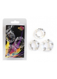 Набор из 3 прозрачных эрекционных колечек - Erowoman-Eroman - в Ноябрьске купить с доставкой