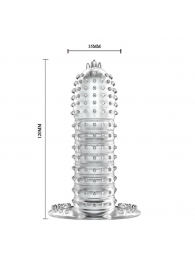 Закрытая прозрачная насадка Crystal sleeve - 12 см. - Erowoman-Eroman - в Ноябрьске купить с доставкой