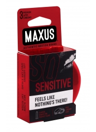 Ультратонкие презервативы в железном кейсе MAXUS Sensitive - 3 шт. - Maxus - купить с доставкой в Ноябрьске