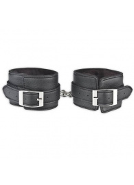 Черные фиксаторы для ног на цепи с мехом внутри - Lux Fetish - купить с доставкой в Ноябрьске