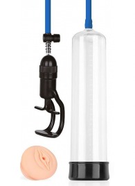 Прозрачная вакуумная помпа Sex Expert с насадкой-вагиной - Sex Expert - в Ноябрьске купить с доставкой