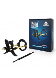 Черно-золотистый экстендер для пениса Sex Expert - Sex Expert - в Ноябрьске купить с доставкой