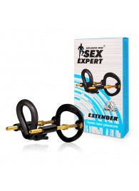 Черный экстендер-растяжитель пениса - Sex Expert - в Ноябрьске купить с доставкой