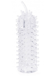 Закрытая рельефная насадка Crystal sleeve с усиками - 12 см. - Erowoman-Eroman - в Ноябрьске купить с доставкой