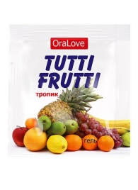 Пробник гель-смазки Tutti-frutti со вкусом тропических фруктов - 4 гр. - Биоритм - купить с доставкой в Ноябрьске