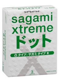 Презервативы Sagami Xtreme SUPER DOTS с точками - 3 шт. - Sagami - купить с доставкой в Ноябрьске