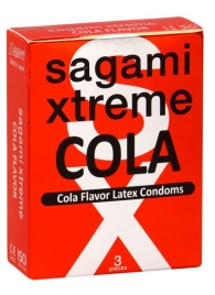 Ароматизированные презервативы Sagami Xtreme COLA - 3 шт. - Sagami - купить с доставкой в Ноябрьске