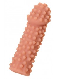 Телесная реалистичная насадка KOKOS Extreme Sleeve 10 с дополнительной стимуляцией - 14,7 см. - KOKOS - в Ноябрьске купить с доставкой