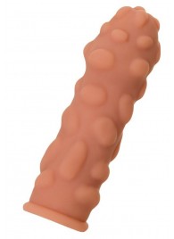 Телесная реалистичная насадка KOKOS Extreme Sleeve 11 с дополнительной стимуляцией - 12,7 см. - KOKOS - в Ноябрьске купить с доставкой