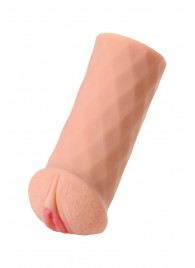 Телесный мастурбатор-вагина ELEGANCE с ромбами по поверхности - KOKOS - в Ноябрьске купить с доставкой