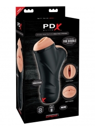 Мастурбатор в колбе с двумя тоннелями Double Penetration Vibrating Stroker - Pipedream - в Ноябрьске купить с доставкой