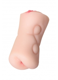 Телесный двусторонний мастурбатор Rich Fruit - вагина и анус - ToyFa - в Ноябрьске купить с доставкой