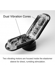 Черный мастурбатор Flip Zero с вибрацией - Tenga - в Ноябрьске купить с доставкой