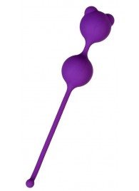 Фиолетовые вагинальные шарики A-Toys с ушками - A-toys