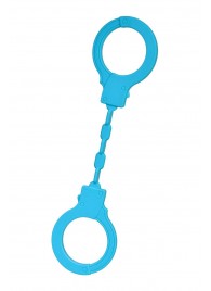 Голубые силиконовые наручники A-Toys без ключа - A-toys - купить с доставкой в Ноябрьске