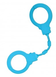 Голубые силиконовые наручники A-Toys без ключа - A-toys - купить с доставкой в Ноябрьске