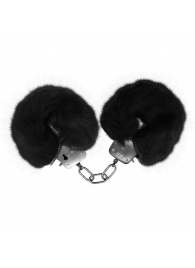 Черные меховые наручники Love с ключиками - Baile - купить с доставкой в Ноябрьске