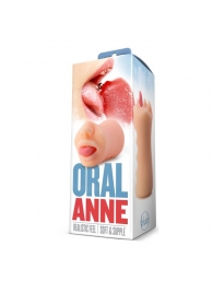 Телесный мастурбатор-ротик с язычком Oral Anne - Blush Novelties - в Ноябрьске купить с доставкой