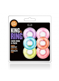 Набор из 6 эрекционных колец King of the Ring - Blush Novelties - в Ноябрьске купить с доставкой