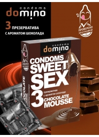 Презервативы для орального секса DOMINO Sweet Sex с ароматом шоколадного мусса - 3 шт. - Domino - купить с доставкой в Ноябрьске