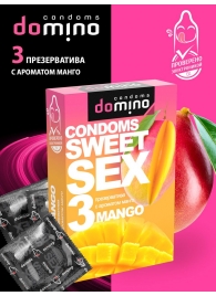 Презервативы для орального секса DOMINO Sweet Sex с ароматом манго - 3 шт. - Domino - купить с доставкой в Ноябрьске