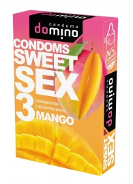 Презервативы для орального секса DOMINO Sweet Sex с ароматом манго - 3 шт. - Domino - купить с доставкой в Ноябрьске