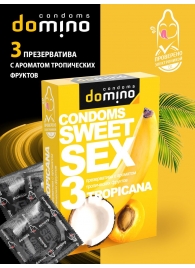 Презервативы для орального секса DOMINO Sweet Sex с ароматом тропических фруктов - 3 шт. - Domino - купить с доставкой в Ноябрьске