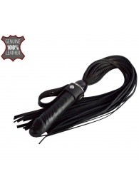 Черная плеть  Ковбой  с ручкой-фаллосом - 55 см. - Sitabella - купить с доставкой в Ноябрьске