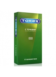 Текстурированные презервативы Torex  С точками  - 12 шт. - Torex - купить с доставкой в Ноябрьске