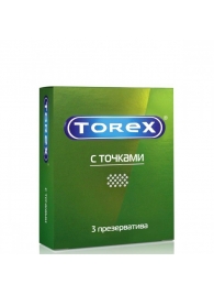 Текстурированные презервативы Torex  С точками  - 3 шт. - Torex - купить с доставкой в Ноябрьске