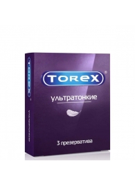 Презервативы Torex  Ультратонкие  - 3 шт. - Torex - купить с доставкой в Ноябрьске