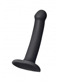 Черный фаллос на присоске Silicone Bendable Dildo S - 17 см. - Strap-on-me - купить с доставкой в Ноябрьске