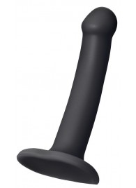 Черный фаллос на присоске Silicone Bendable Dildo S - 17 см. - Strap-on-me - купить с доставкой в Ноябрьске