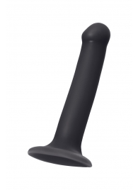 Черный фаллос на присоске Silicone Bendable Dildo M - 18 см. - Strap-on-me - купить с доставкой в Ноябрьске