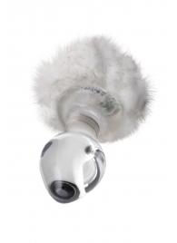 Стеклянная анальная втулка с хвостиком - 9,5 см. - Sexus - купить с доставкой в Ноябрьске