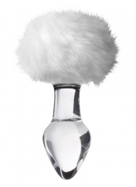 Стеклянная анальная втулка с хвостиком - 9,5 см. - Sexus - купить с доставкой в Ноябрьске